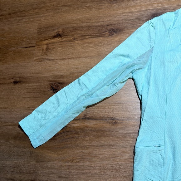 Ibkul Top Women XXL 1/4 Zip Shirt Vented Mesh Arms Blue Mock Long Sleeve Golf - Picture 4 of 11